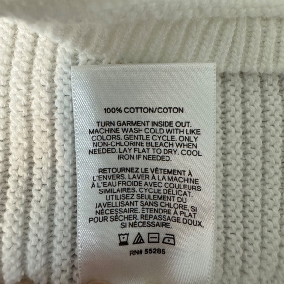 Express White Cotton V-Neck Cropped Tank Sweater Size XS - Picture 6 of 7